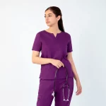 ROUNDED NECKLINE WITH CUT SCRUB